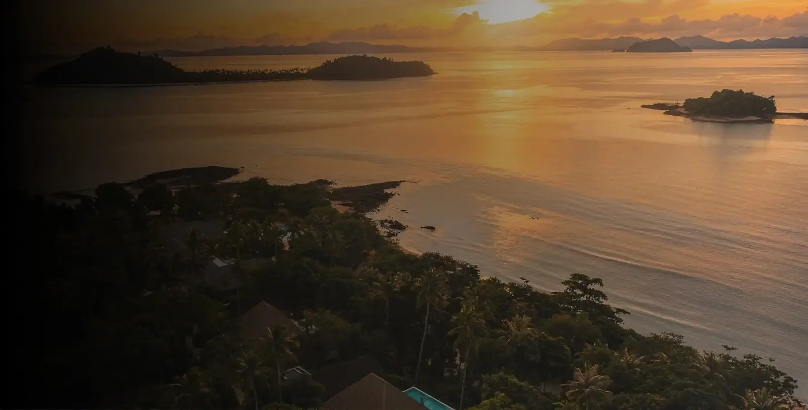 Sunset arrival at Coconut Island