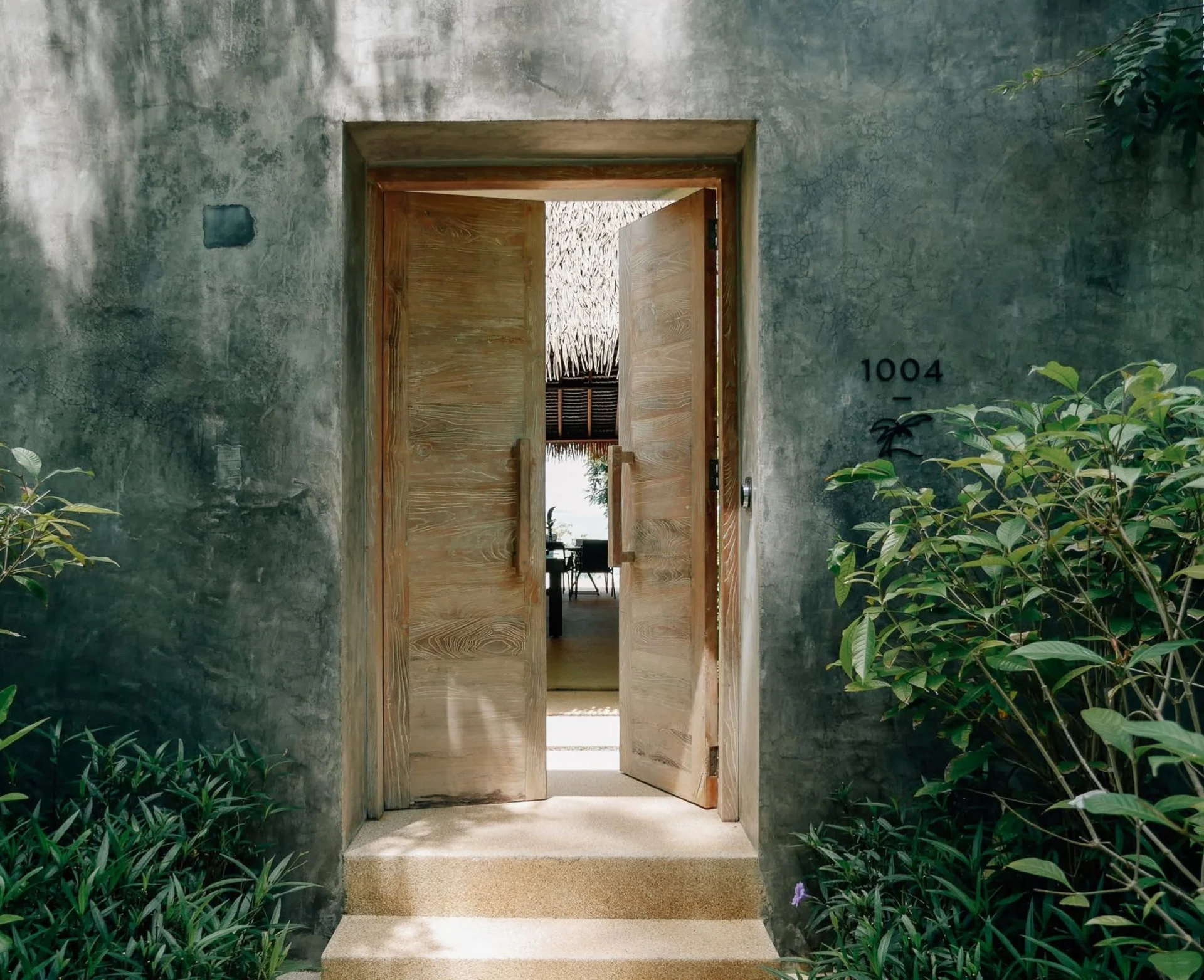 Island villa entrance